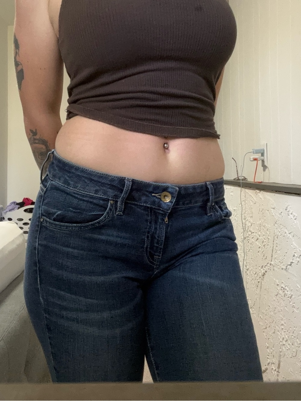 Women's Dark Blue Stretch Slim Jeans